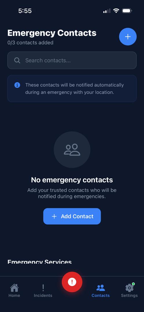 MyArmy app emergency screen
